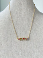 Load image into Gallery viewer, Colored Rainbow Bar Necklace
