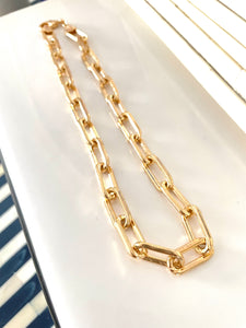 Chunky Paperclip Chain Link Necklace