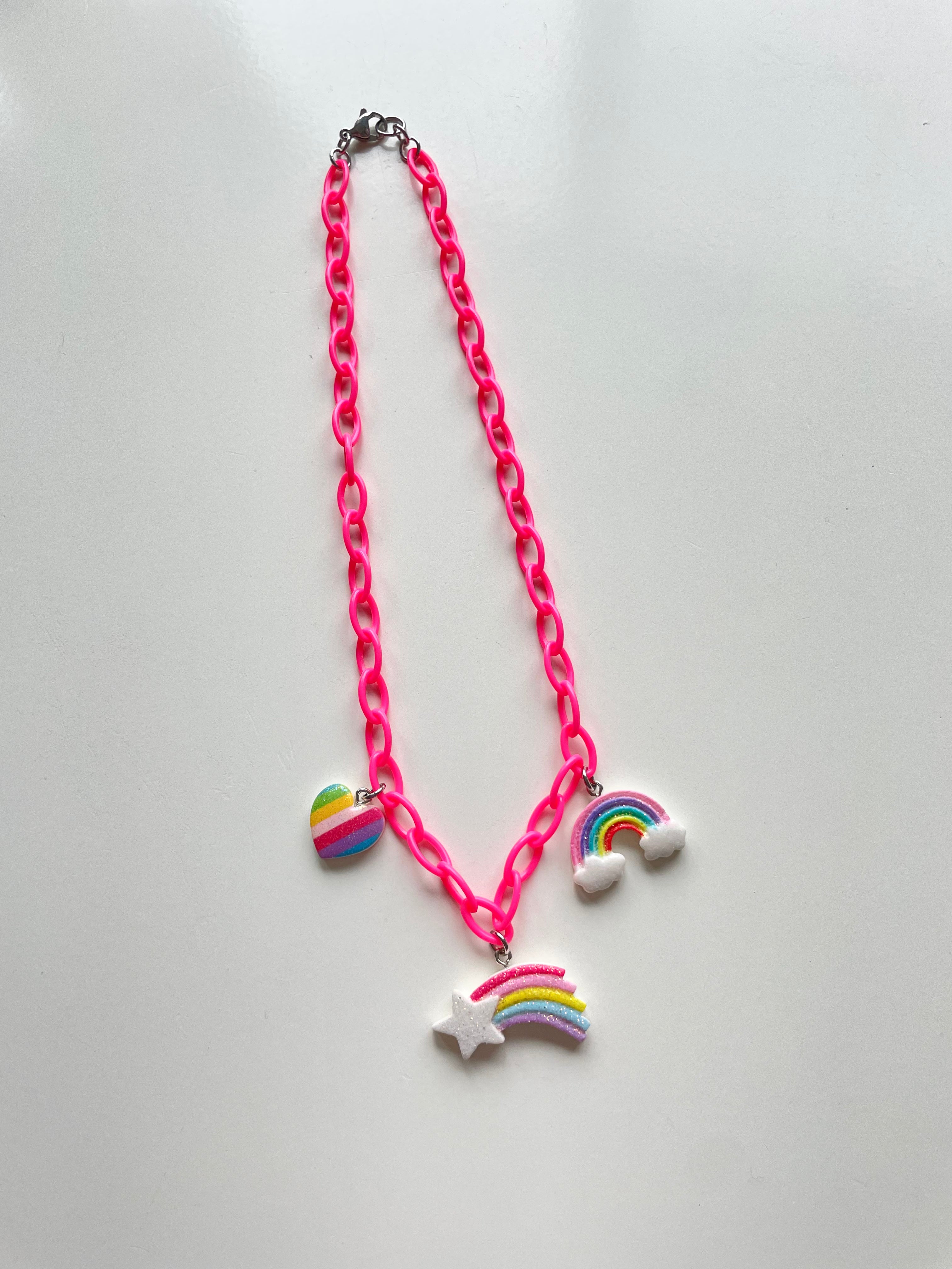 Rainbow Trio Kids Necklace