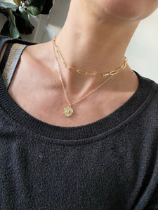 Skull Necklace on Gold Dainty Chain