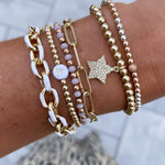 Load image into Gallery viewer, The Lily, Initial or Name Bracelet in Gold
