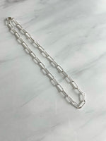 Load image into Gallery viewer, Textured  Sterling Silver Chain Link Necklace
