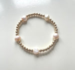 Load image into Gallery viewer, Pearl Dreams, Pearl and Gold Beaded Bracelet
